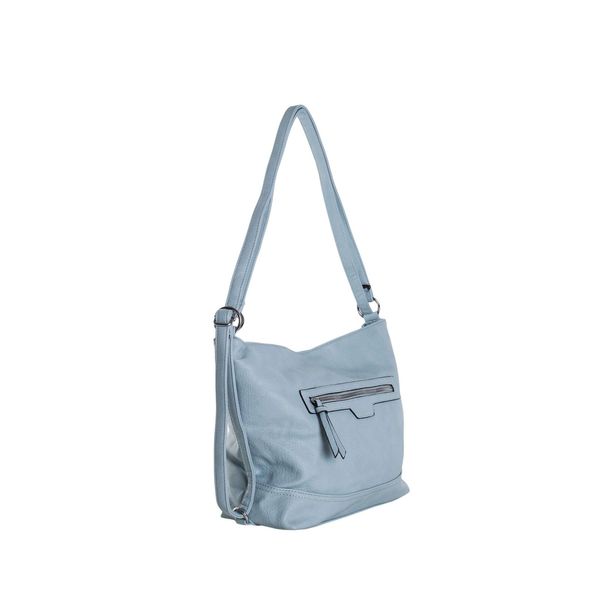 Fashionhunters Light blue backpack bag 2in1 made of ecological leather