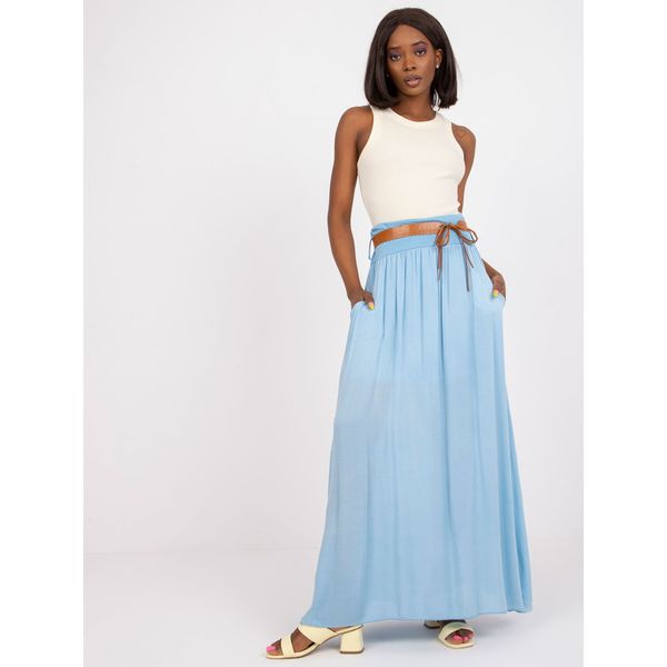 Fashionhunters Light blue flowing maxi skirt with high waist OCH BELLA