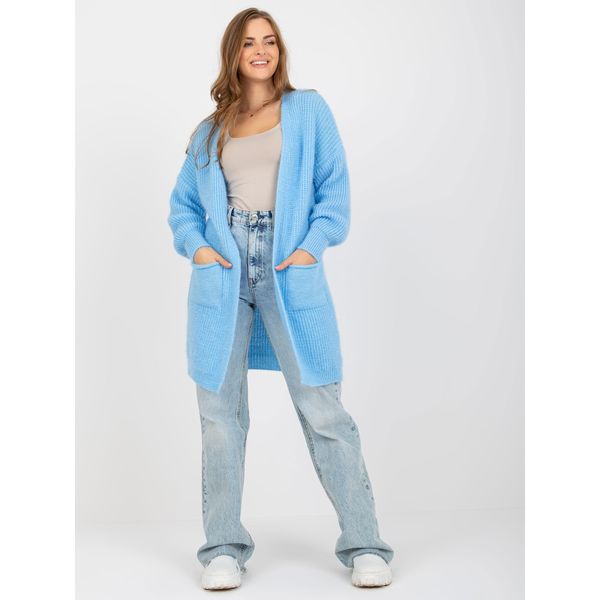 Fashionhunters Light blue fluffy cardigan with mohair OH BELLA