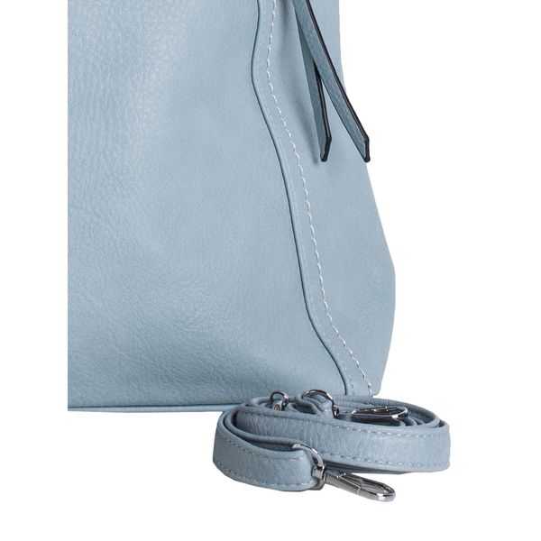Fashionhunters Light blue roomy eco leather shoulder bag