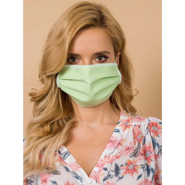 Fashionhunters Light green cotton protective mask