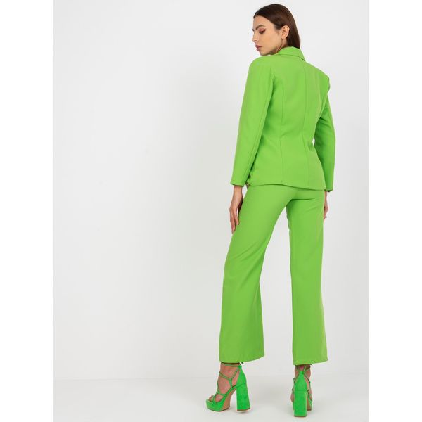 Fashionhunters Light green elegant blazer with buttons
