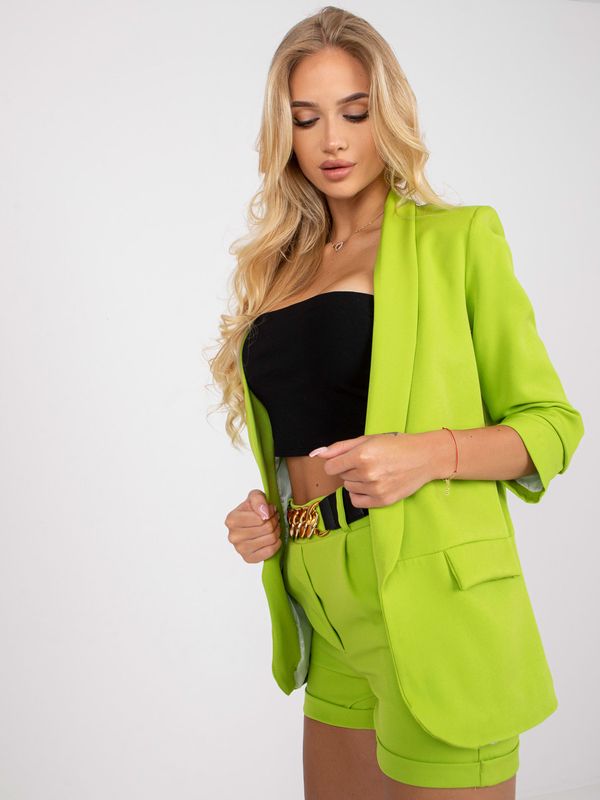 Fashionhunters Light green elegant two-piece set with 3/4 sleeves