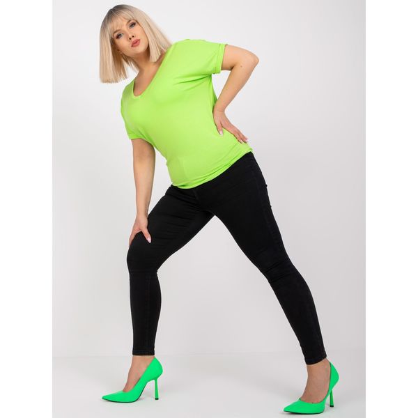 Fashionhunters Light green loose-fitting Dina blouse