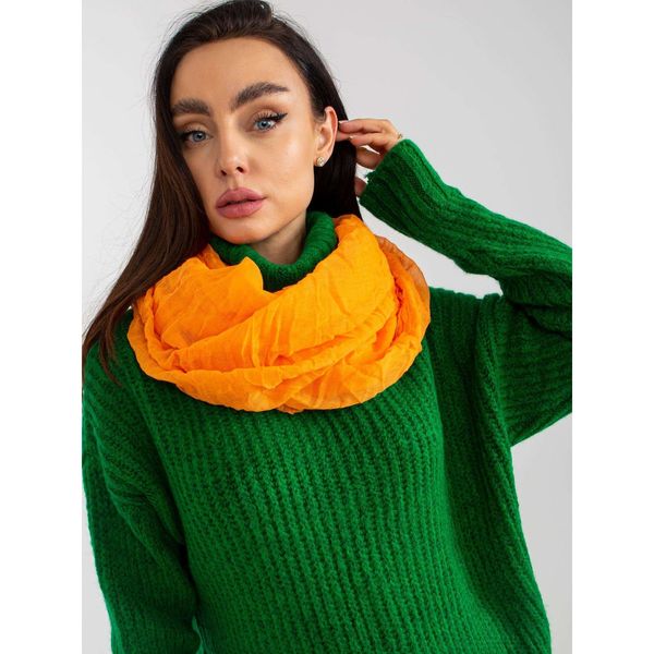 Fashionhunters Light orange airy viscose chimney scarf