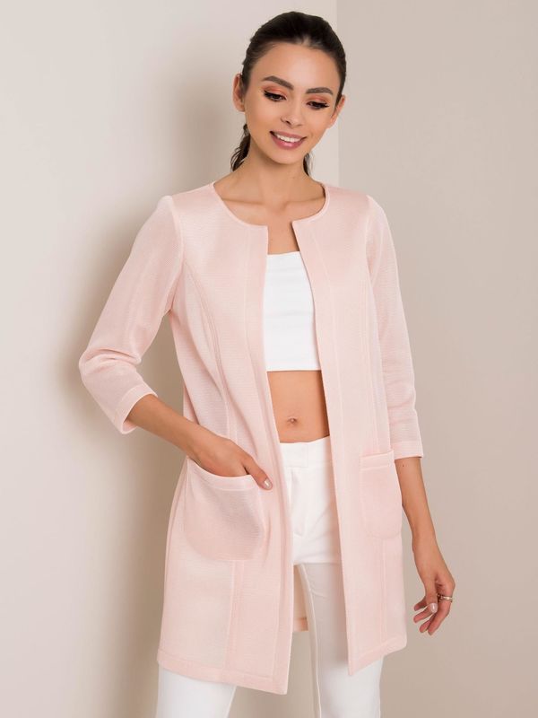 Fashionhunters Light peach cape for women