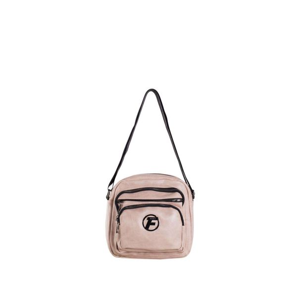 Fashionhunters Light pink messenger bag with a wide strap