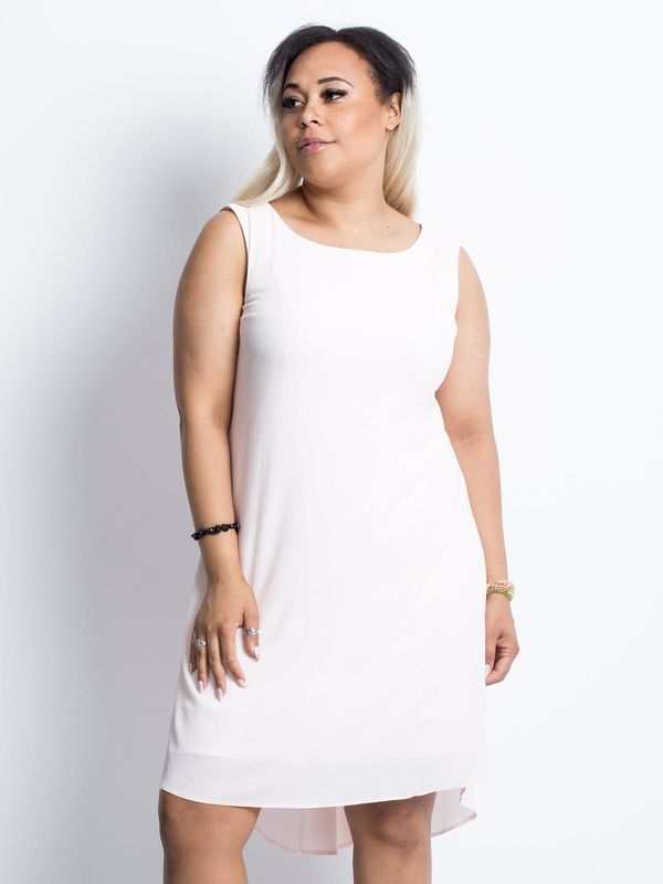 Fashionhunters Light pink plus size dress by Felice