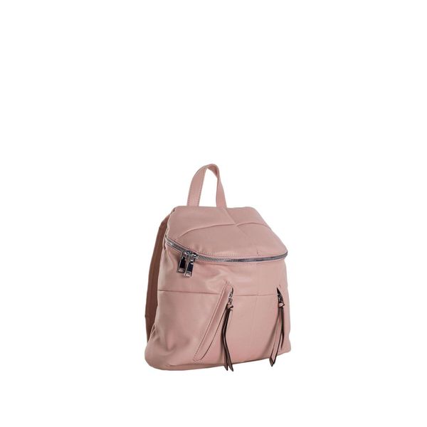 Fashionhunters Light pink quilted eco leather backpack