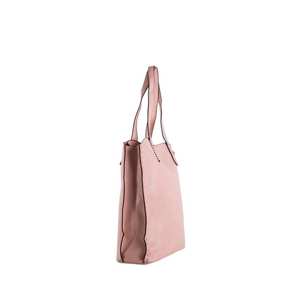 Fashionhunters Light pink shoulder bag with a small handbag inside