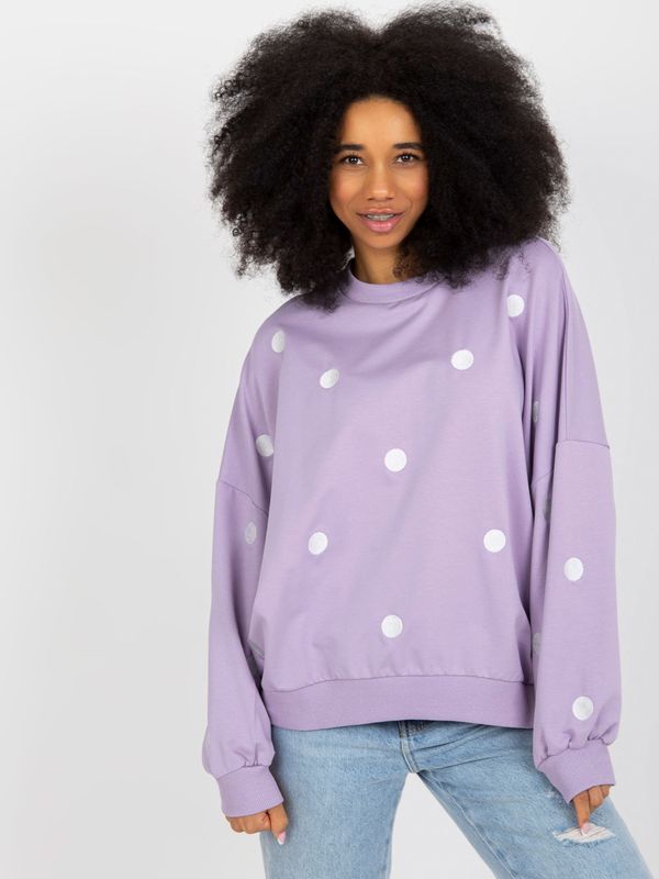 Fashionhunters Light purple oversize hoodie