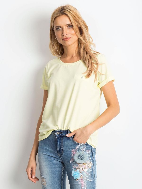 Fashionhunters Light yellow Transformative T-Shirt