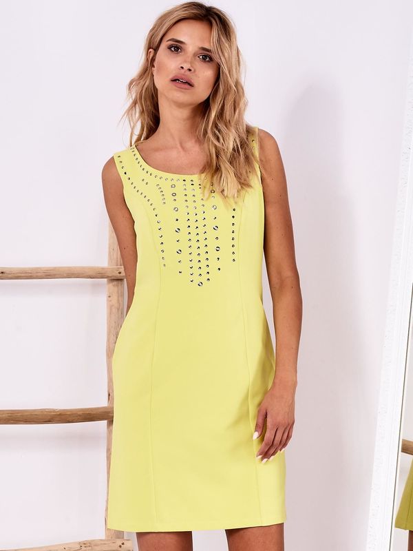 Fashionhunters Lime dress with application