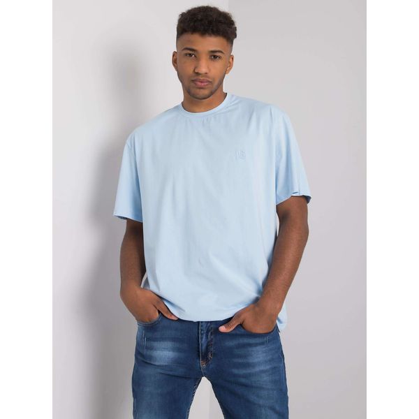 Fashionhunters LIWALI Blue koszulka męska basic