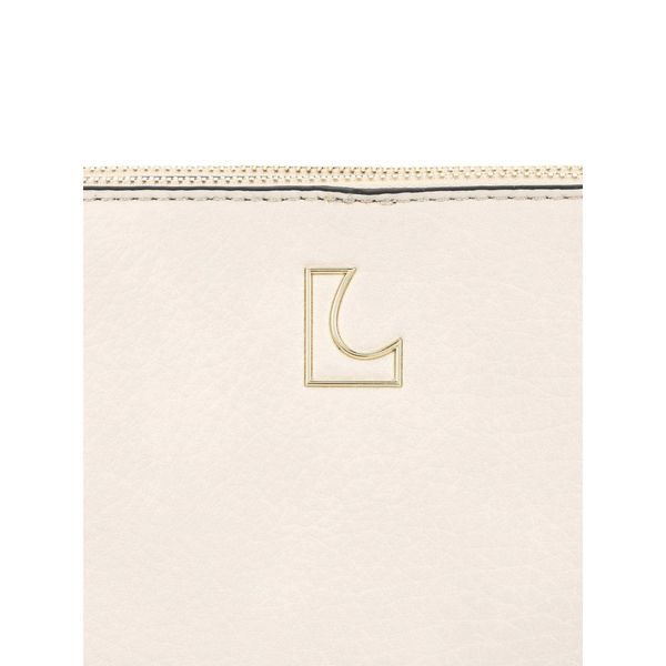 Fashionhunters LUIGISANTO beige trapezoidal postman bag