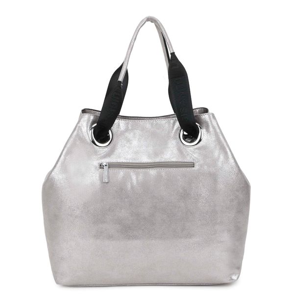 Fashionhunters LUIGISANTO silver city shoulder bag