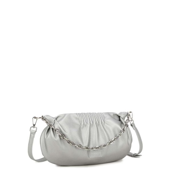 Fashionhunters LUIGISANTO silver handbag with a handle