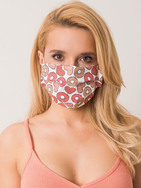 Fashionhunters Maska ochronna z białym nadrukiem