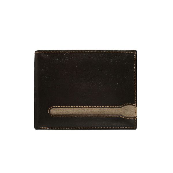 Fashionhunters Men's brown wallet made of genuine leather