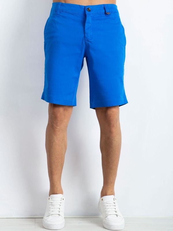 Fashionhunters Men's Cotton Shorts in Dark Blue