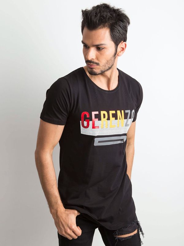 Fashionhunters Men's cotton T-shirt with black lettering