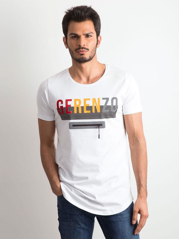 Fashionhunters Men's cotton T-shirt with white lettering