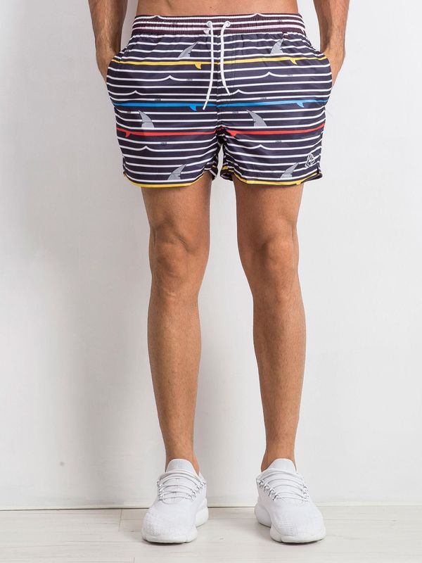 Fashionhunters Men's Harvey Shorts in dark blue