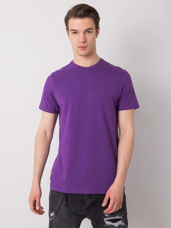 Fashionhunters Men's T-shirt Kenneth LIWALI basic purple color
