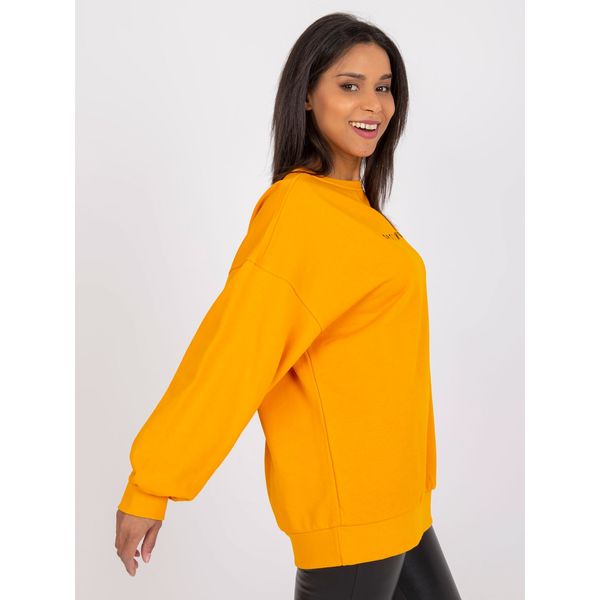 Fashionhunters Miley's light orange loose fit sweatshirt