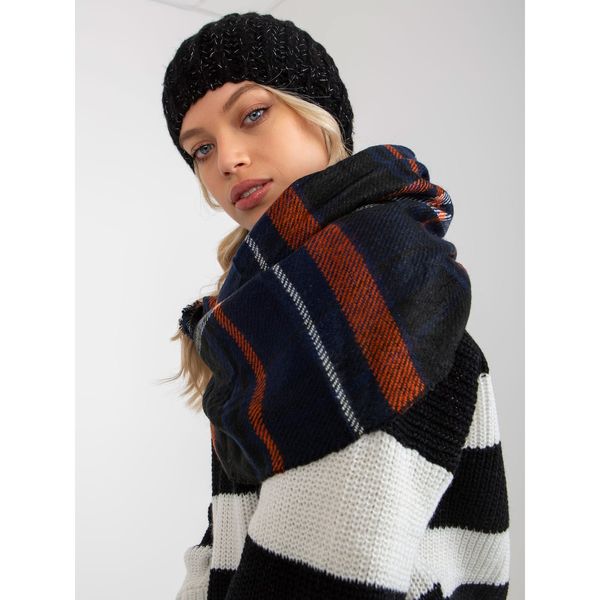 Fashionhunters Navy and orange chimney with a checked print