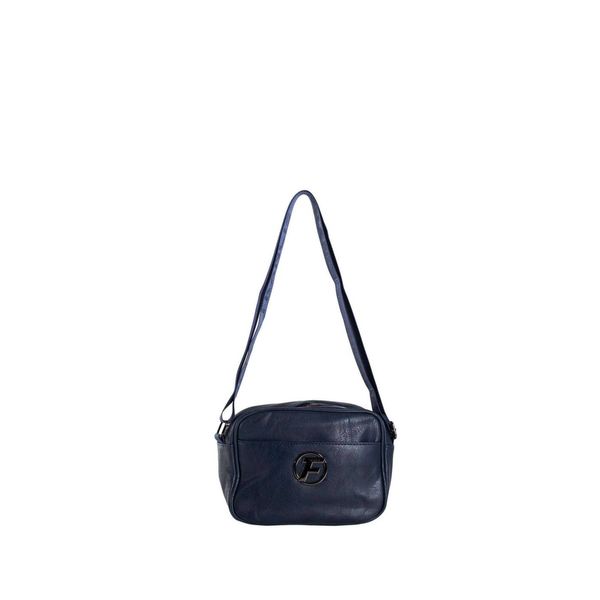 Fashionhunters Navy blue small messenger bag with a wide strap