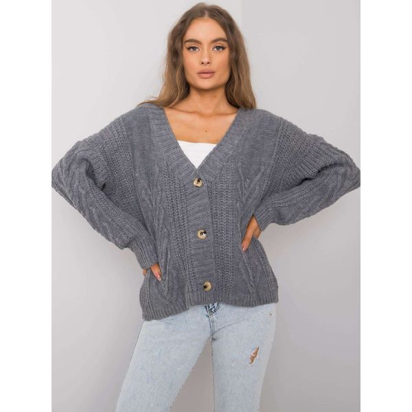 Fashionhunters OCH BELLA Graphite oversize sweater