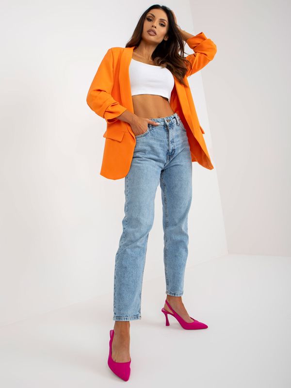 Fashionhunters Orange blazer with puffed sleeves by OCH BELLA