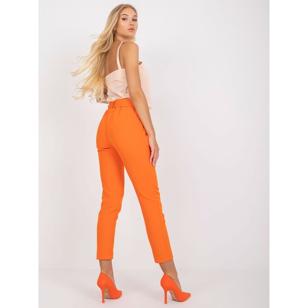 Fashionhunters Orange classic Giulia straight leg trousers