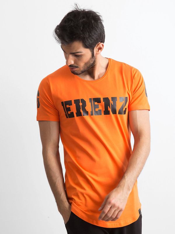 Fashionhunters Orange men's T-shirt
