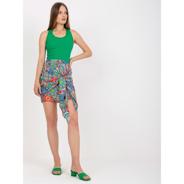 Fashionhunters Patterned mini pencil skirt with RUE PARIS binding