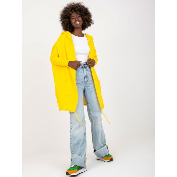 Fashionhunters Patty RUE PARIS light yellow women's cardigan with pockets