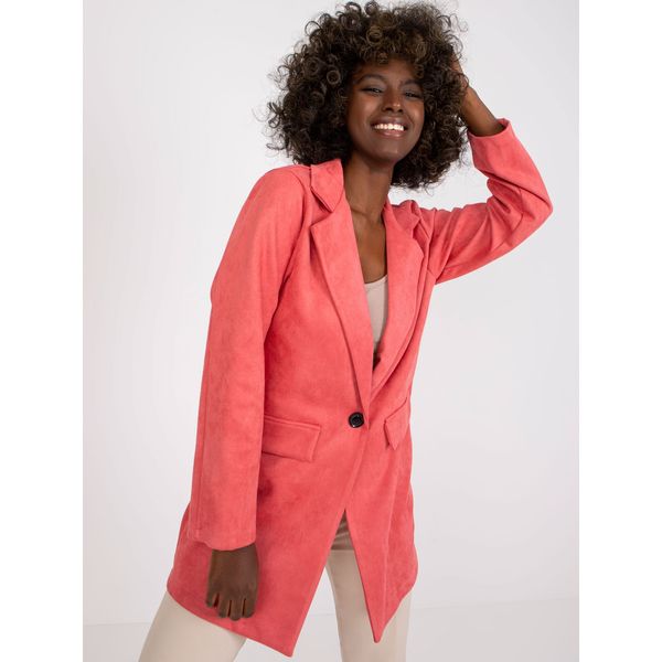 Fashionhunters Pink blazer with Irmina closure