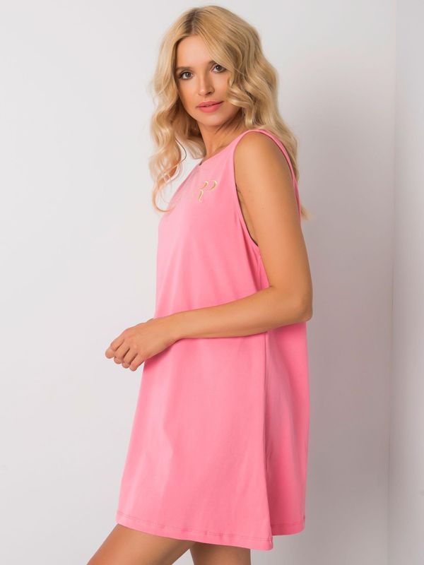 Fashionhunters Pink cotton dress Ramya RUE PARIS