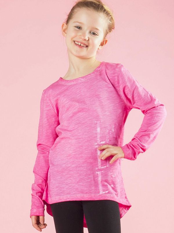 Fashionhunters Różowa bluzka dziewczęca
