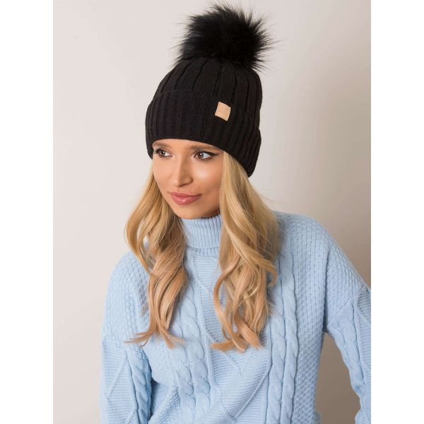 Fashionhunters RUE PARIS Black winter hat