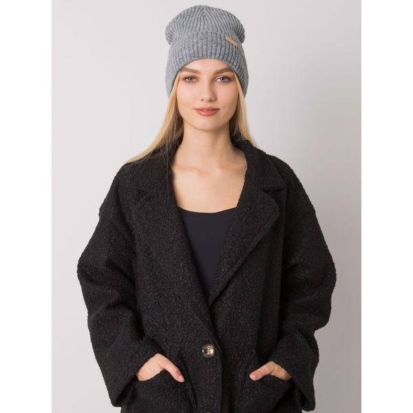 Fashionhunters RUE PARIS Dark gray knitted hat