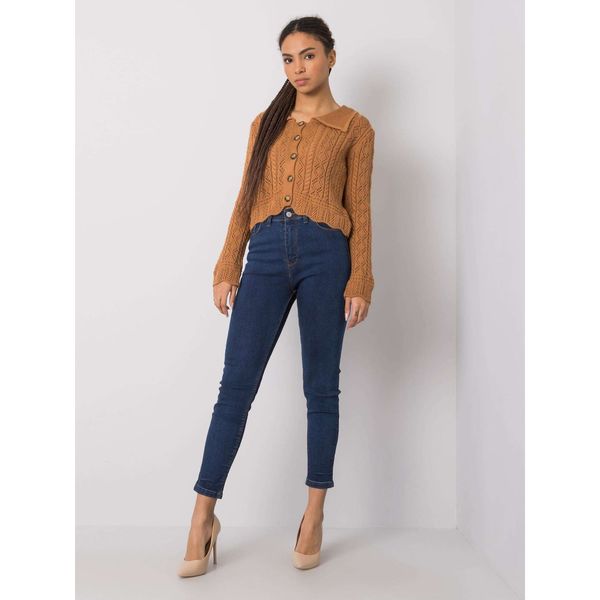 Fashionhunters RUE PARIS Niebieskie skinny jeansy