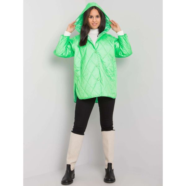 Fashionhunters Selah green quilted jacket with hood
