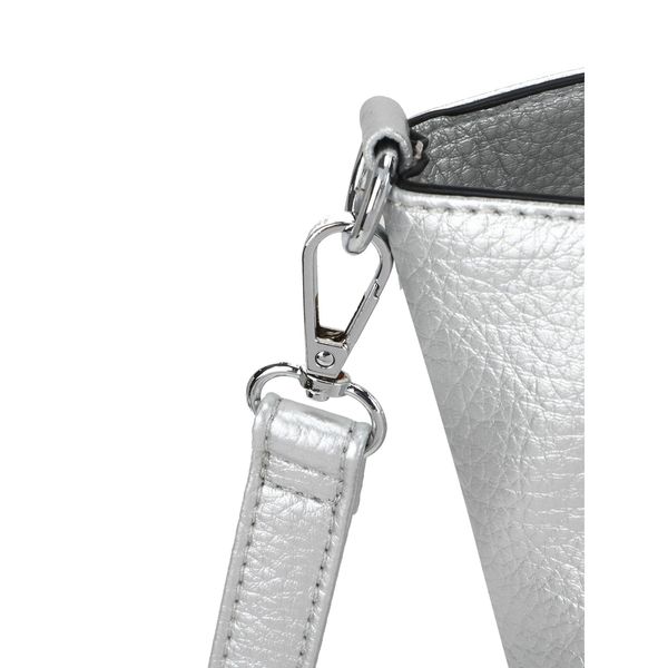 Fashionhunters Silver shopper bag with LUIGISANTO handles
