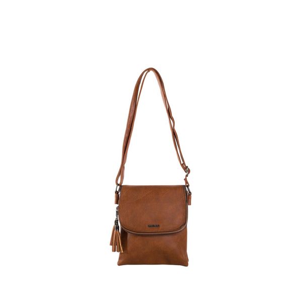 Fashionhunters Small brown messenger bag made of eco-leather