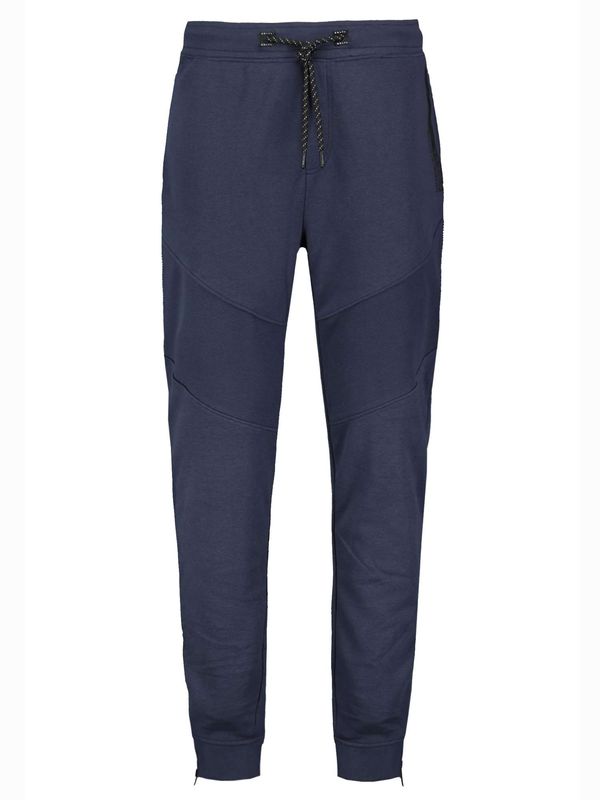 Fashionhunters SUBLEVEL dark blue men's sweatpants with zippers on the legs