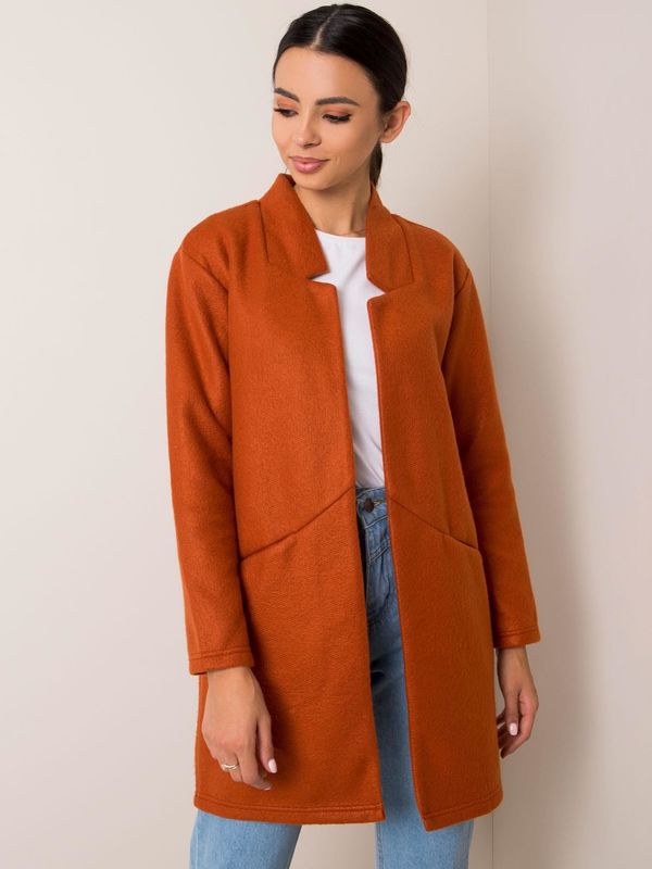 Fashionhunters SUBLEVEL Lady's brick red coat