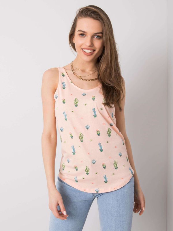 Fashionhunters SUBLEVEL Salmon top with print