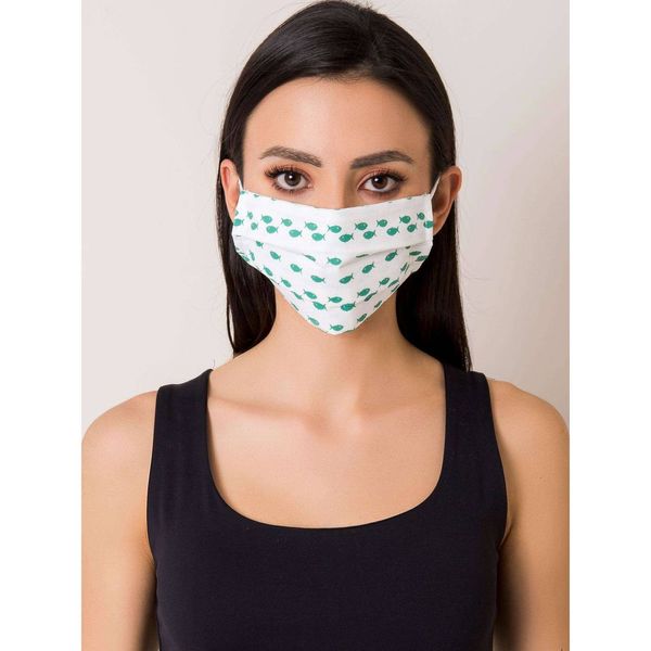 Fashionhunters White and green reusable mask